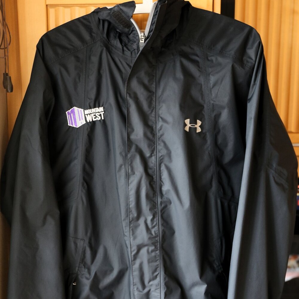Men's Under Armour, medium size, black rain jacket